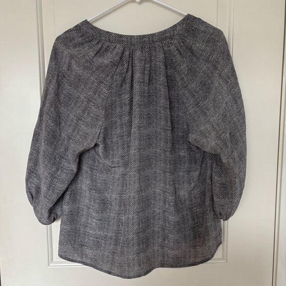 Joie Addie B 100% Silk Blouse Geometric Print Gray Size Extra Small - Picture 2 of 6